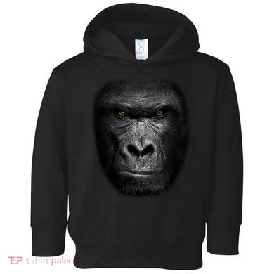 Realistic Gorilla Face Toddler Hoodie