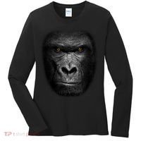 Realistic Gorilla Face Women's Long Sleeve Shirt thumb 0