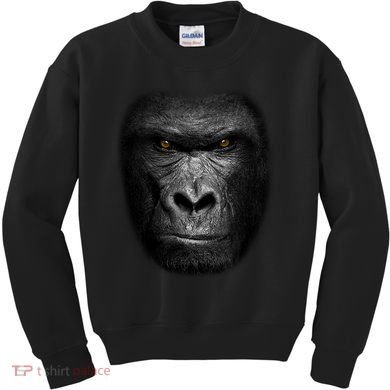 Realistic Gorilla Face Kids Sweatshirt