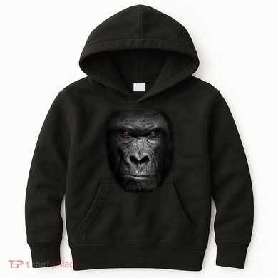 Realistic Gorilla Face Kids Hoodie