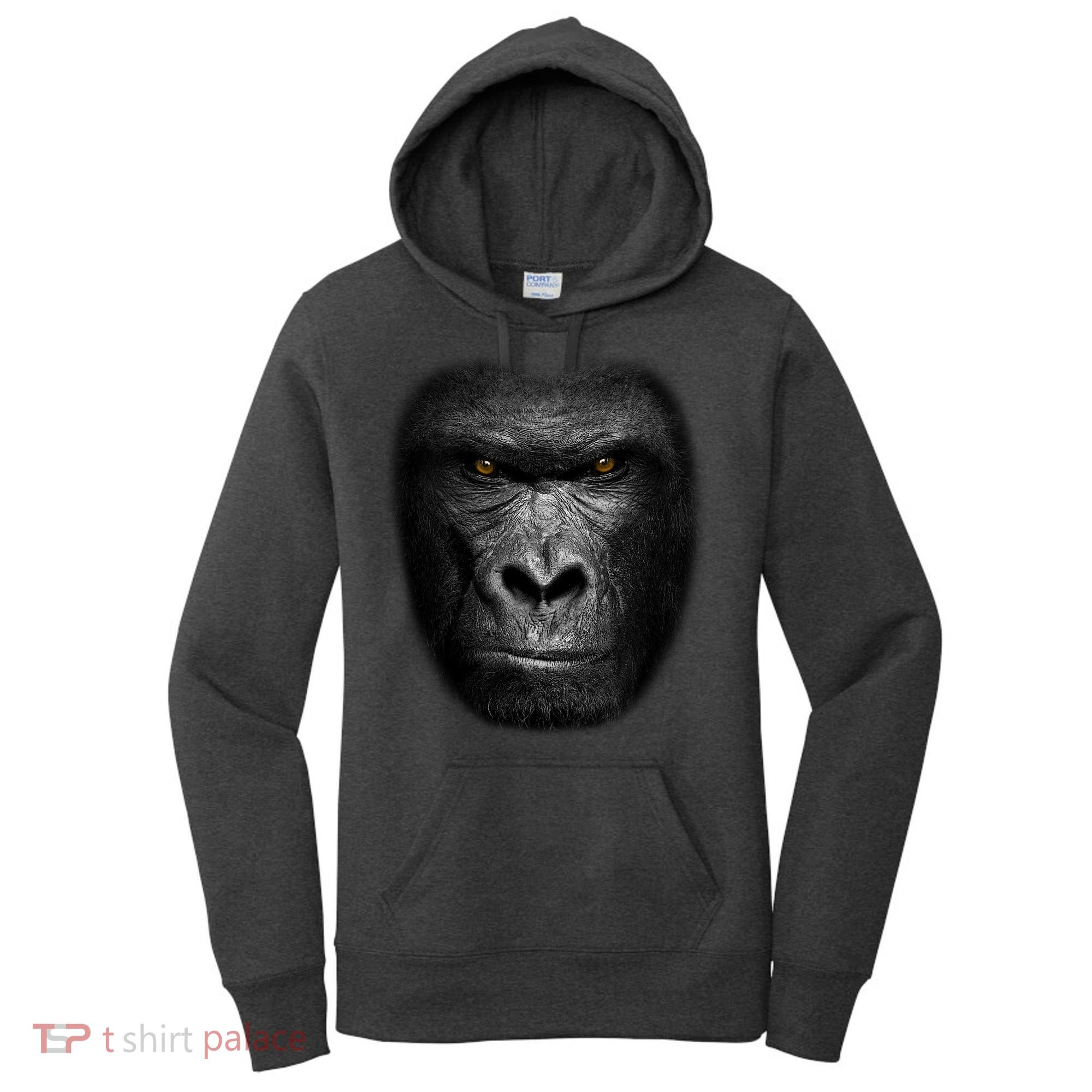 Realistic Gorilla Face Women's Hoodie