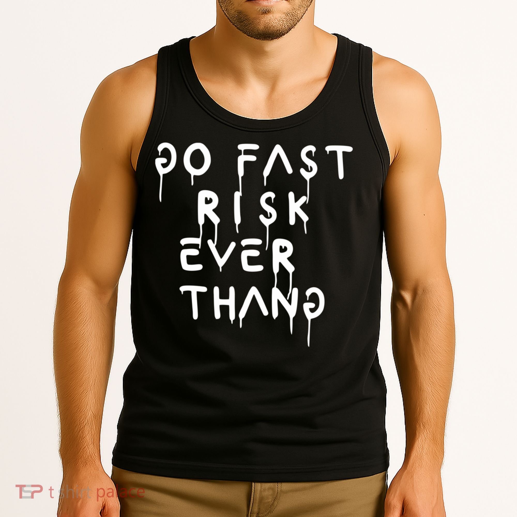 Retro Go Fast Risk Everything Funny Tank Top