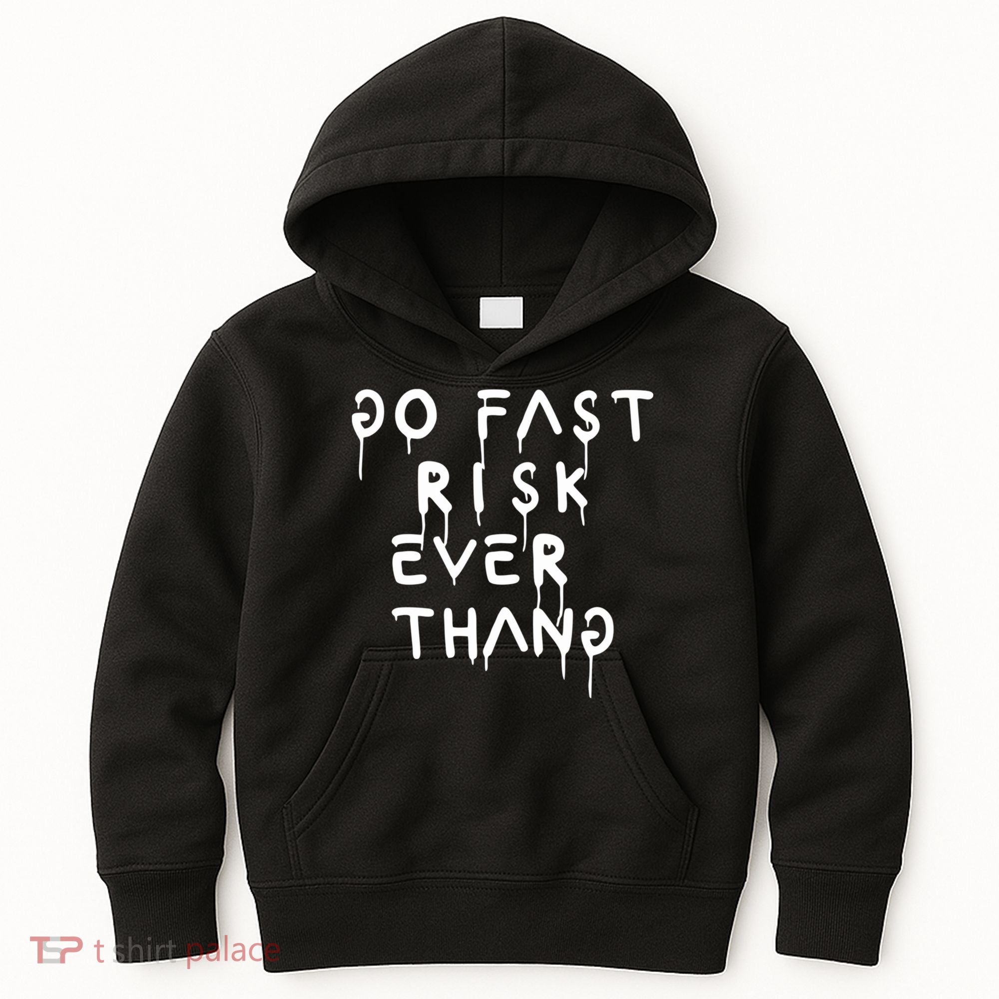 Retro Go Fast Risk Everything Funny Kids Hoodie