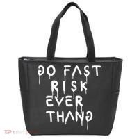 Retro Go Fast Risk Everything Funny Tote Bag thumb 0
