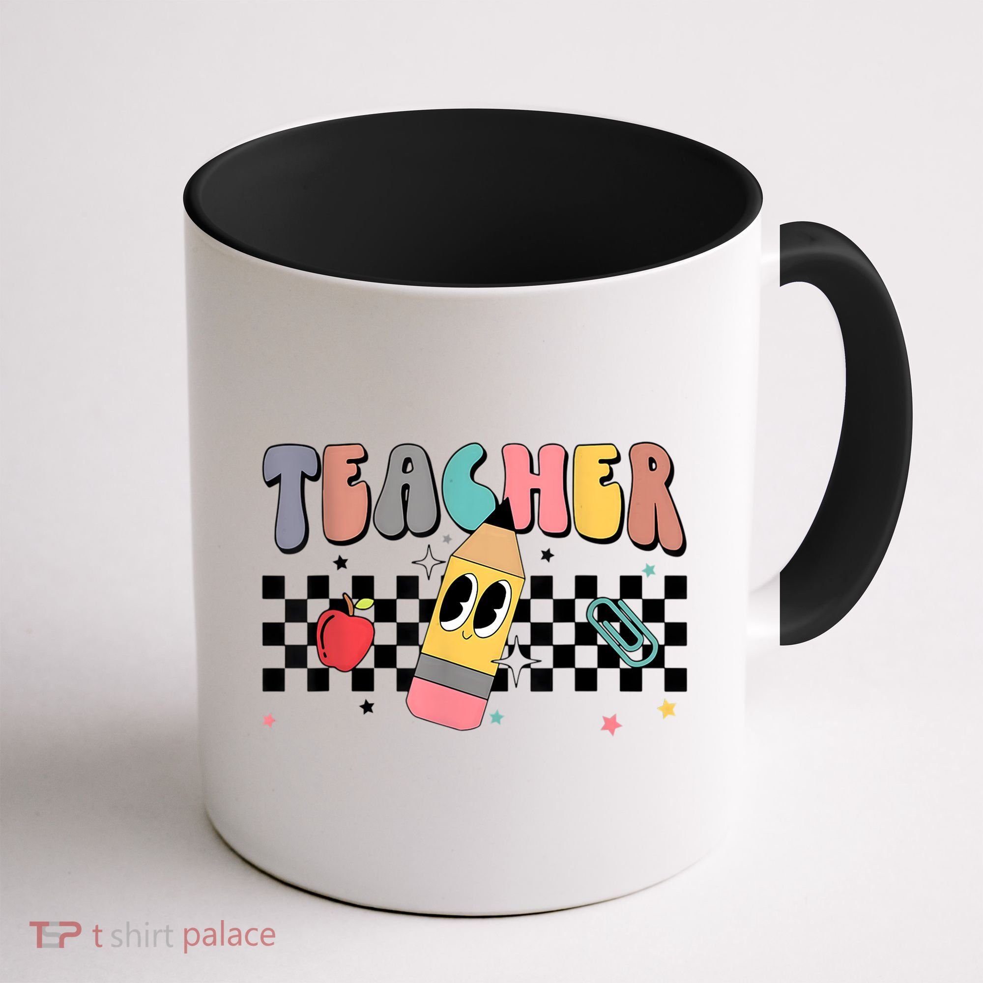 Retro Groovy Funny Math Teacher Happy 100 Days Of School Gift Coffee Mug