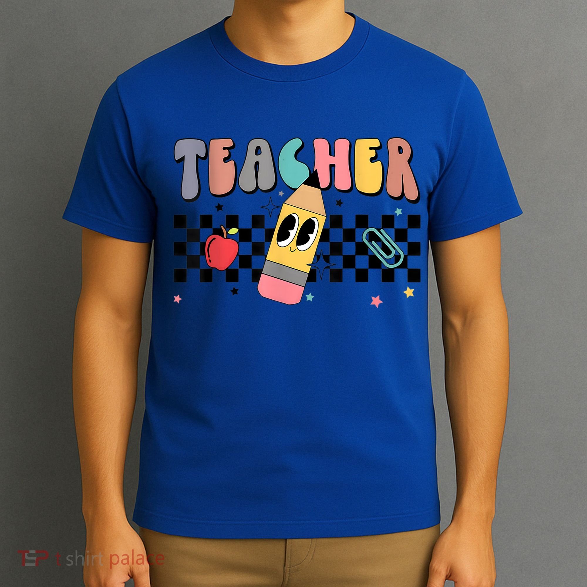 Retro Groovy Funny Math Teacher Happy 100 Days Of School Gift T-Shirt