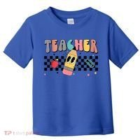 Retro Groovy Funny Math Teacher Happy 100 Days Of School Gift Toddler T-Shirt thumb 0