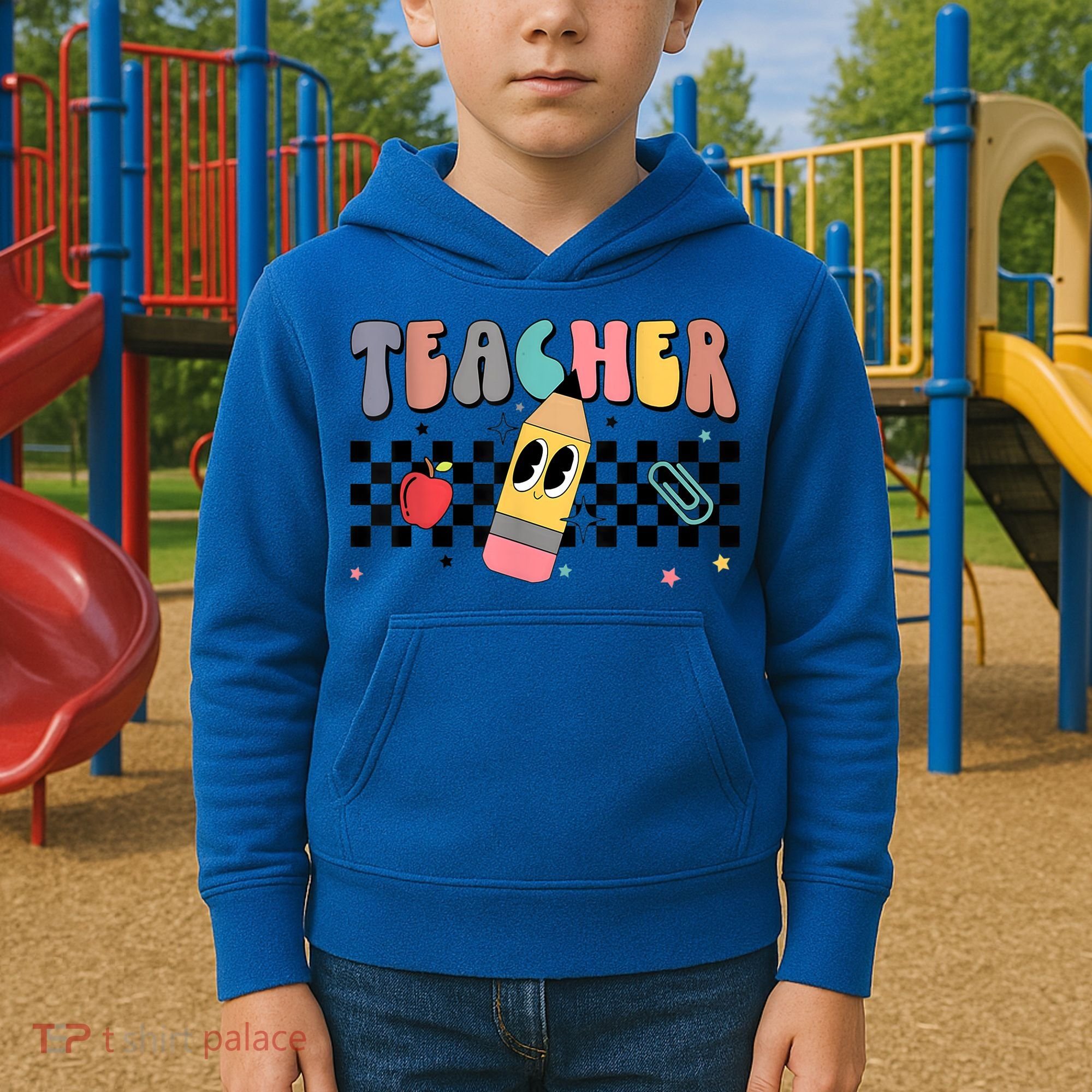 Retro Groovy Funny Math Teacher Happy 100 Days Of School Gift Kids Hoodie