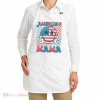 Retro Groovy Fourth 4th Of July Smile For Mom American Mama Apron thumb 2