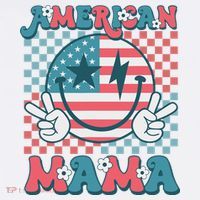 Retro Groovy Fourth 4th Of July Smile For Mom American Mama Sweatshirt thumb 3