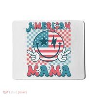 Retro Groovy Fourth 4th Of July Smile For Mom American Mama Mousepad thumb 0