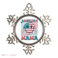 Retro Groovy Fourth 4th Of July Smile For Mom American Mama Ornament thumb 0