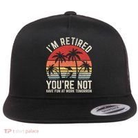Retirement Gift For Retired Retirement Gift Funny Retirement Flat Bill Trucker Hat thumb 0