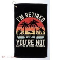 Retirement Gift For Retired Retirement Gift Funny Retirement Golf Towel thumb 0