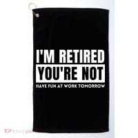 Retirement Gift For Retired Retirement Gift Funny Retirement Golf Towel thumb 0