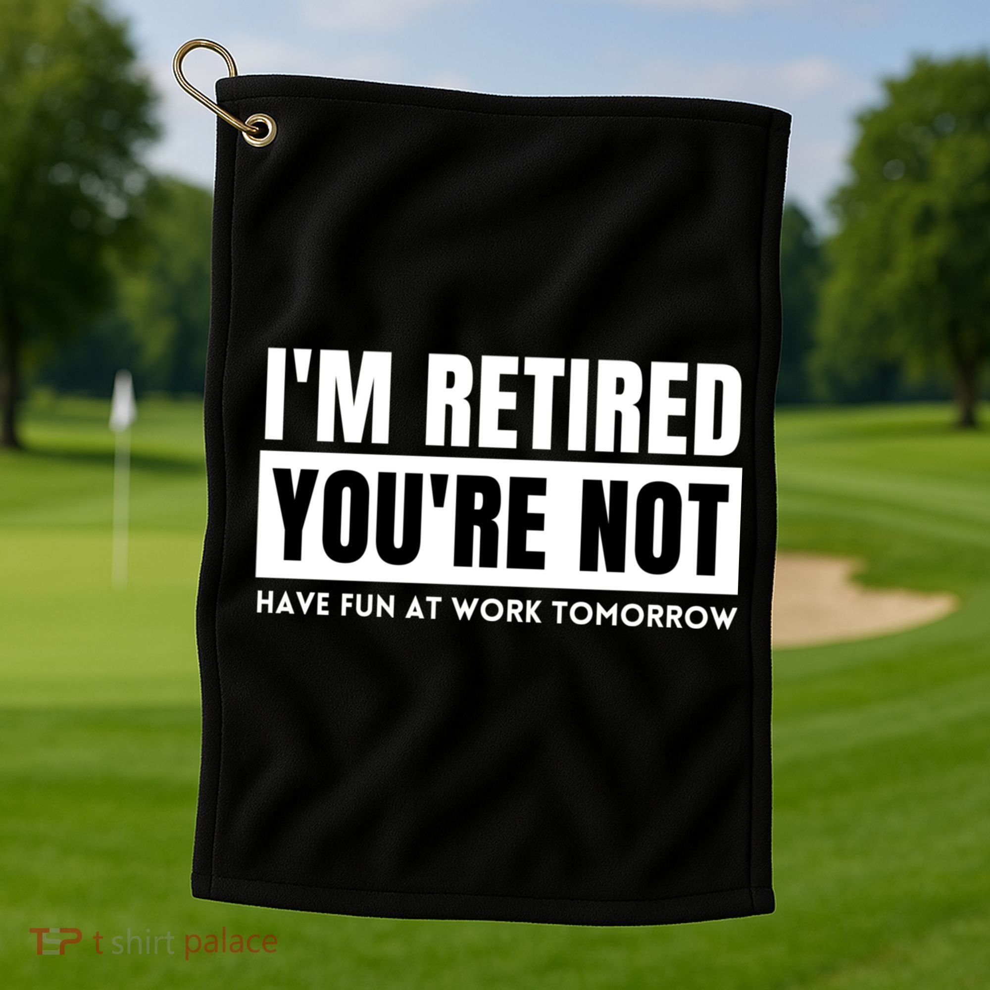 Retirement Gift For Retired Retirement Gift Funny Retirement Golf Towel