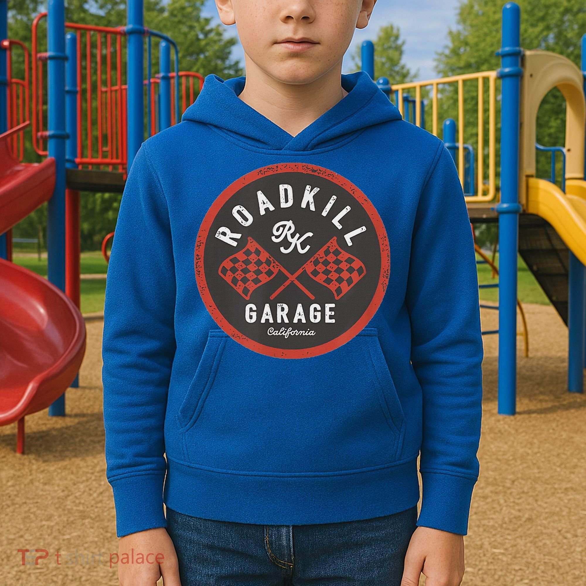 Roadkill Garage Flags Kids Hoodie