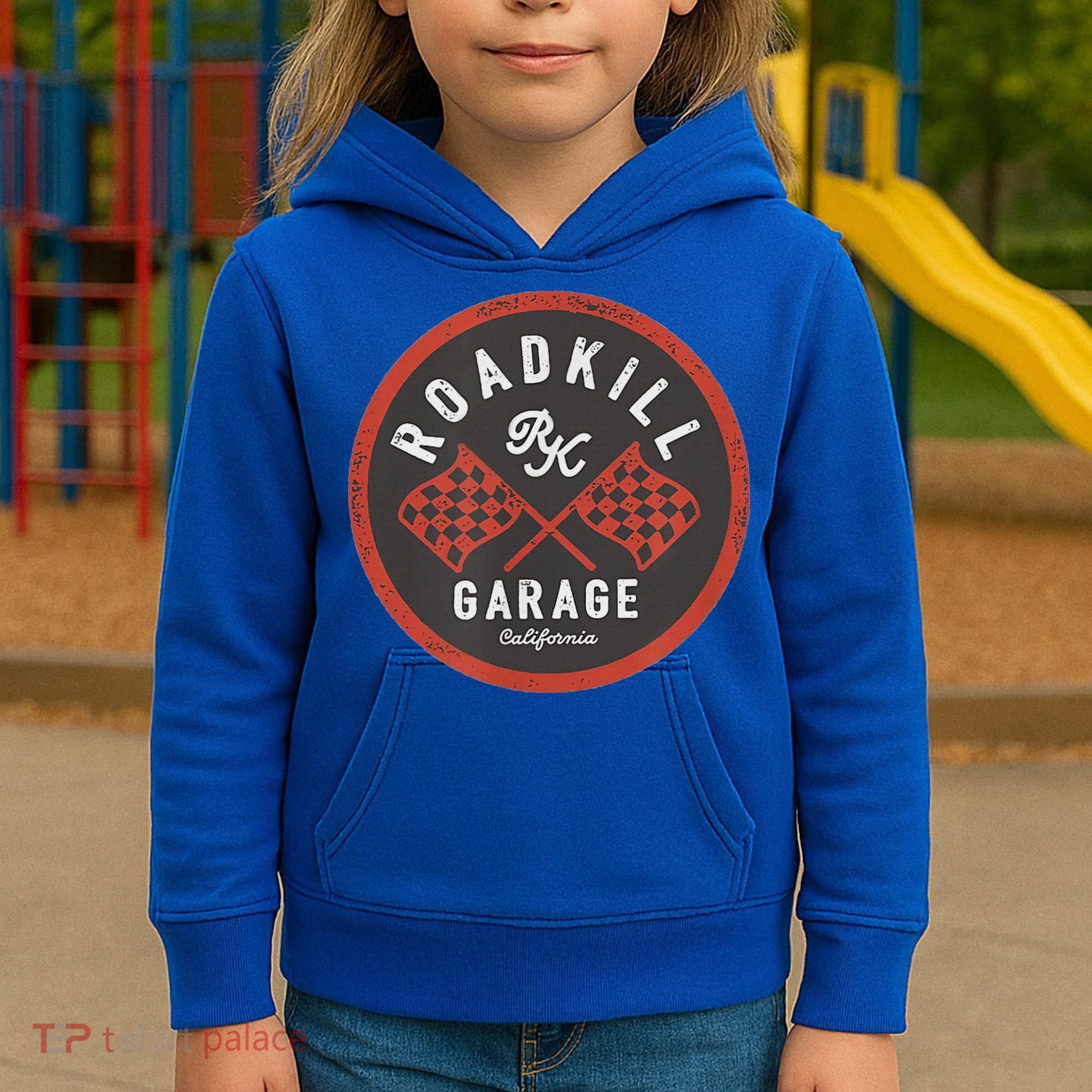 Roadkill Garage Flags Kids Hoodie