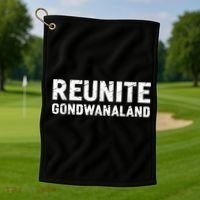 Reunite Gondwanaland Funny Geology Geologist Science Golf Towel thumb 1