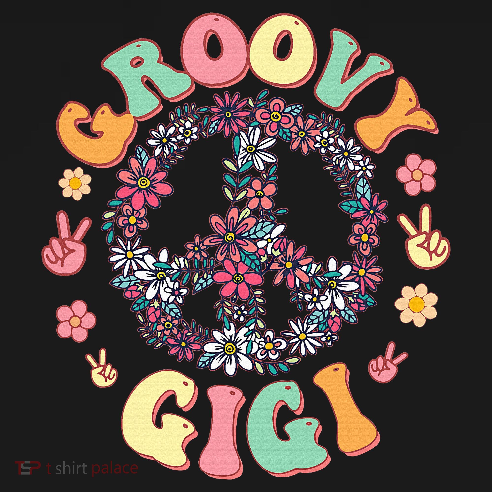 Retro Groovy Gigi And Vintage Family Retro Gigi Birthday T-Shirt