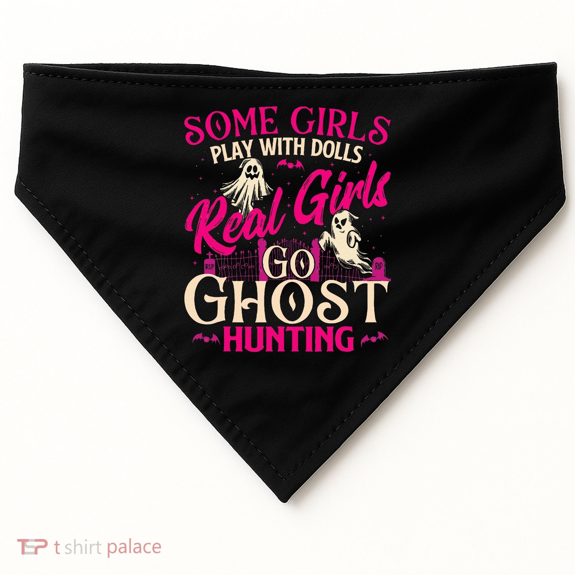 Real Go Ghost Hunting Ghosts Paranormal Researcher USA-Made Doggie Bandana