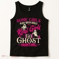 Real Go Ghost Hunting Ghosts Paranormal Researcher Tank Top thumb 2
