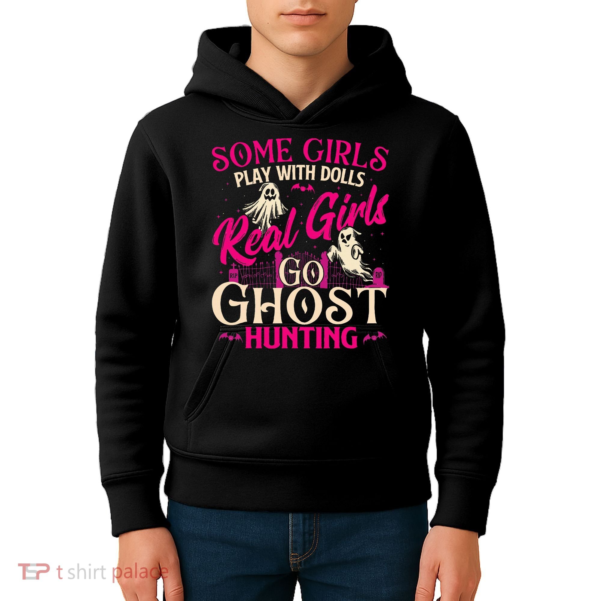 Real Go Ghost Hunting Ghosts Paranormal Researcher Kids Hoodie