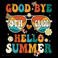 Retro Groovy Goodbye 9th Grade Graduation Hello Summer Funny Gift Coffee Mug thumb 5