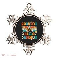 Retro Groovy Goodbye 9th Grade Graduation Hello Summer Funny Gift Ornament thumb 0