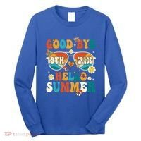 Retro Groovy Goodbye 9th Grade Graduation Hello Summer Funny Gift Long Sleeve Shirt thumb 0