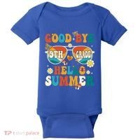 Retro Groovy Goodbye 9th Grade Graduation Hello Summer Funny Gift Baby Bodysuit thumb 0
