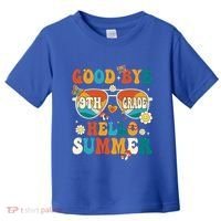 Retro Groovy Goodbye 9th Grade Graduation Hello Summer Funny Gift Toddler T-Shirt thumb 0