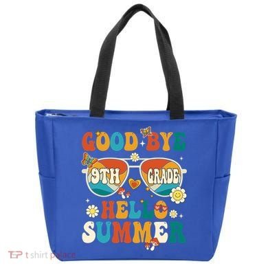 Retro Groovy Goodbye 9th Grade Graduation Hello Summer Funny Gift Tote Bag