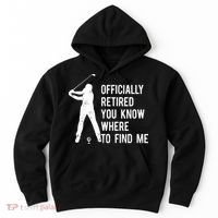 Retired Golf Gift Retirement Party Retiring Golfing Hoodie thumb 0
