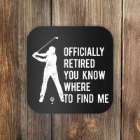 Retired Golf Gift Retirement Party Retiring Golfing Coaster thumb 0