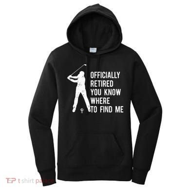 Retired Golf Gift Retirement Party Retiring Golfing Women's Hoodie
