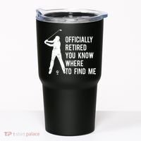 Retired Golf Gift Retirement Party Retiring Golfing Tumbler thumb 0