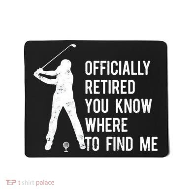 Retired Golf Gift Retirement Party Retiring Golfing Mousepad