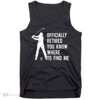 Retired Golf Gift Retirement Party Retiring Golfing Tank Top thumb 0