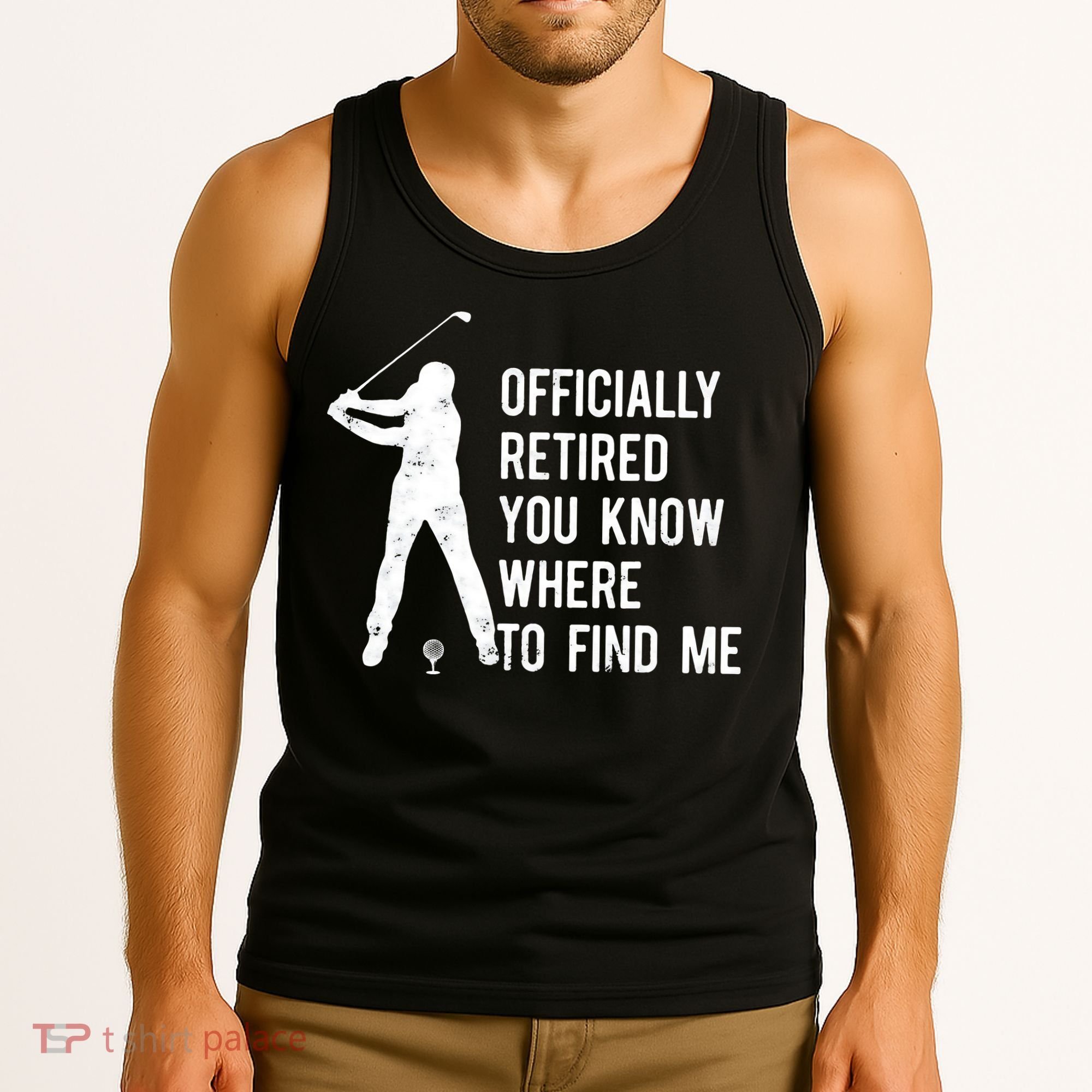 Retired Golf Gift Retirement Party Retiring Golfing Tank Top