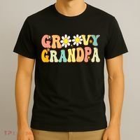 Retro Groovy Grandpa Birthday Matching Family Father's Day T-Shirt thumb 3