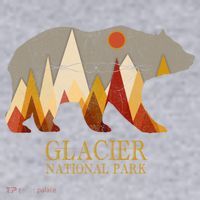 Retro Glacier Grizzly Bear Gift National Park Gift Women's Sweatshirt thumb 2
