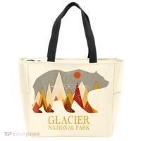 Retro Glacier Grizzly Bear Gift National Park Gift Tote Bag thumb 0