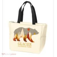 Retro Glacier Grizzly Bear Gift National Park Gift Tote Bag thumb 3