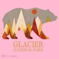 Retro Glacier Grizzly Bear Gift National Park Gift Coaster thumb 2