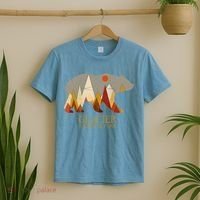 Retro Glacier Grizzly Bear Gift National Park Gift T-Shirt thumb 2