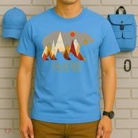 Retro Glacier Grizzly Bear Gift National Park Gift T-Shirt thumb 5