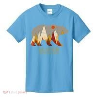 Retro Glacier Grizzly Bear Gift National Park Gift Kids T-Shirt thumb 0