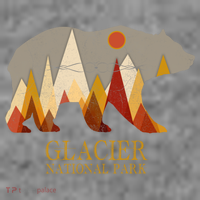 Retro Glacier Grizzly Bear Gift National Park Gift Toddler Hoodie thumb 2