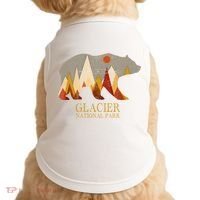 Retro Glacier Grizzly Bear Gift National Park Gift Doggie Tank thumb 0